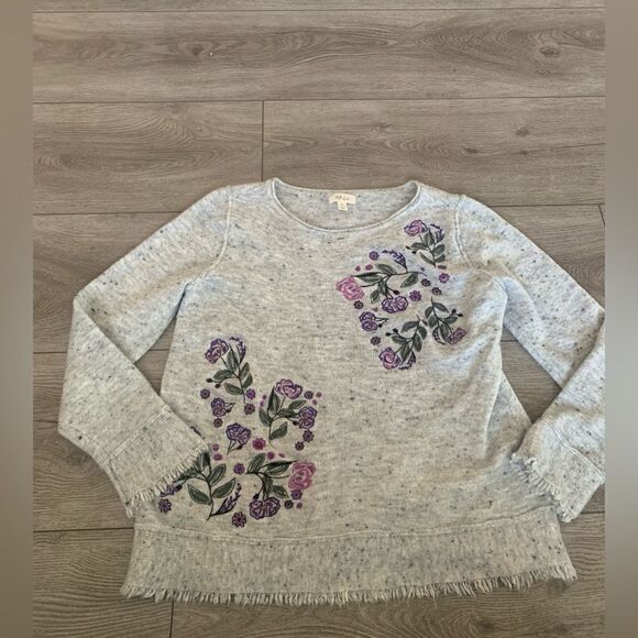 Style & Co beautiful used embroider sweater - Picture 1 of 4